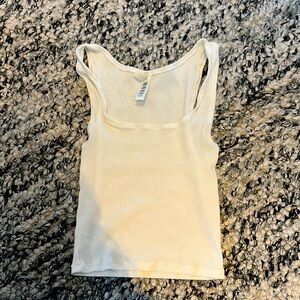SKIMS Women's White Cropped Tank / size M